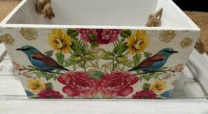 Floral and Bird Storage Box